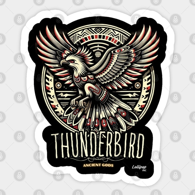 Old Gods Mystic Native American Indian Thunderbird - Guardian of the Skies Sticker by LollipopINC